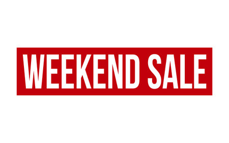 Red Weekend Sale Rubber Stamp Seal Vectorのイラスト素材