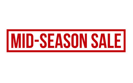 Red Mid-Season Sale Rubber Stamp Seal Vectorのイラスト素材