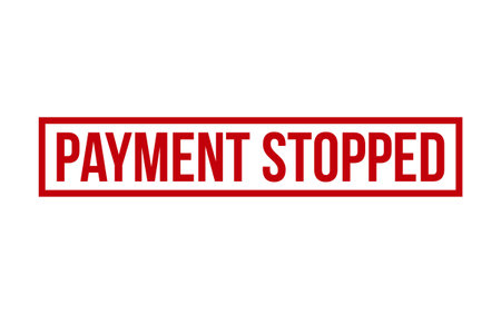 Red Payment Stopped Rubber Stamp Seal Vectorのイラスト素材