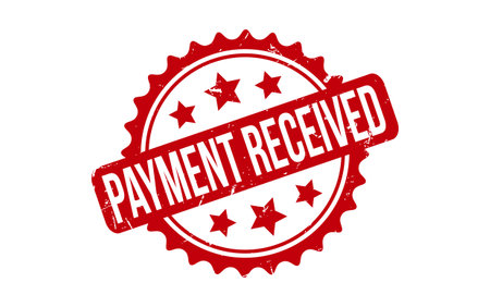 Payment Received rubber grunge stamp seal vectorのイラスト素材