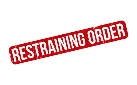 Restraining Order Rubber Stamp Seal Vectorのイラスト素材