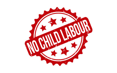 No Child Labour Rubber Stamp Seal Vectorのイラスト素材