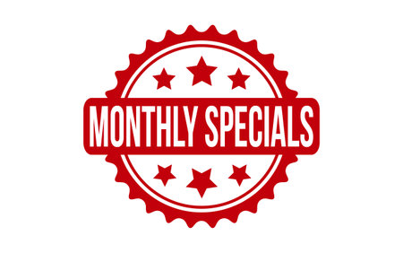 Monthly Specials rubber grunge stamp seal vectorのイラスト素材
