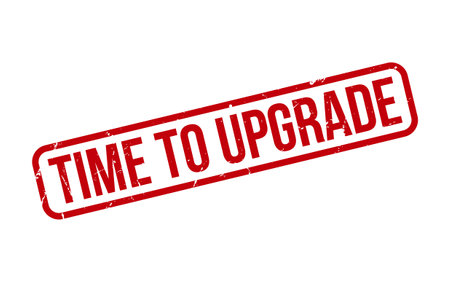 Time To Upgrade Rubber Stamp Seal Vectorのイラスト素材