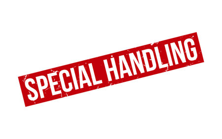 Special Handling rubber grunge stamp seal vectorのイラスト素材
