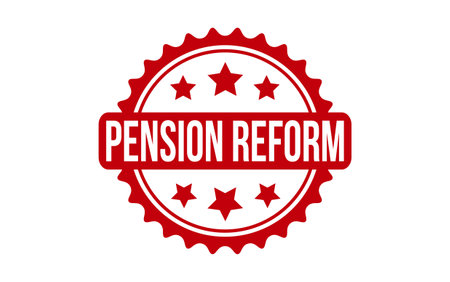 Red Pension Reform Rubber Stamp Seal Vectorのイラスト素材