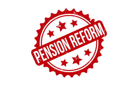 Red Pension Reform Rubber Stamp Seal Vectorのイラスト素材