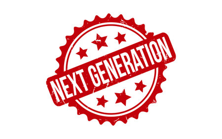 Red Next Generation Rubber Stamp Seal Vectorのイラスト素材