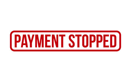 Red Payment Stopped Rubber Stamp Seal Vectorのイラスト素材