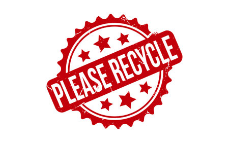 Please Recycle rubber grunge stamp seal vectorのイラスト素材