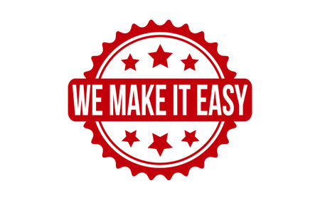 We Make It Easy Rubber Stamp Seal Vectorのイラスト素材