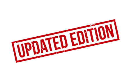 Red Updated Edition Rubber Stamp Seal Vectorのイラスト素材