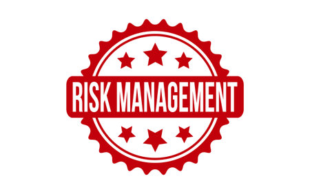 Risk Management rubber grunge stamp seal vectorのイラスト素材