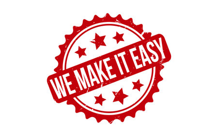 We Make It Easy Rubber Stamp Seal Vectorのイラスト素材