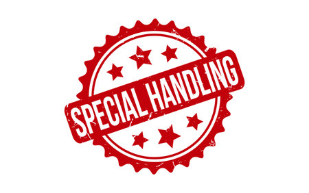 Special Handling rubber grunge stamp seal vectorのイラスト素材
