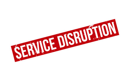 Service Disruption Rubber Stamp Seal Vectorのイラスト素材