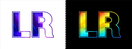 Letter LR logo design vector template. Creative modern luxurious logotype for corporate business identityのイラスト素材