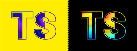 Unique TS letter logo Icon vector template. Premium stylish alphabet logo design for corporate businessのイラスト素材