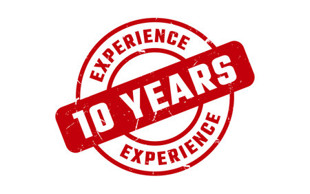 10 Years Experience Rubber Stampのイラスト素材