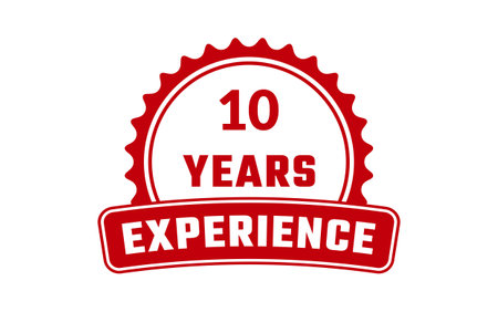 10 Years Experience Rubber Stampのイラスト素材