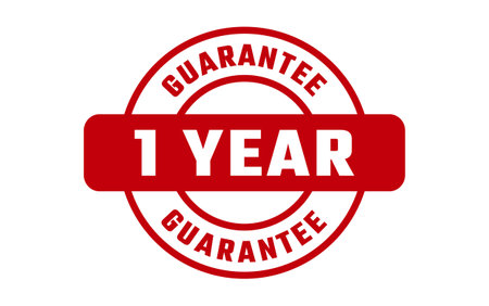 1 Year Guarantee Rubber Stampのイラスト素材