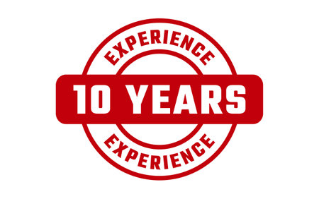10 Years Experience Rubber Stampのイラスト素材