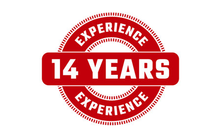 14 Years Experience Rubber Stampのイラスト素材