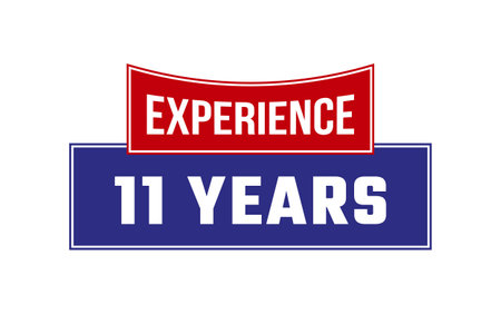 11 Years Experience Seal Vectorのイラスト素材