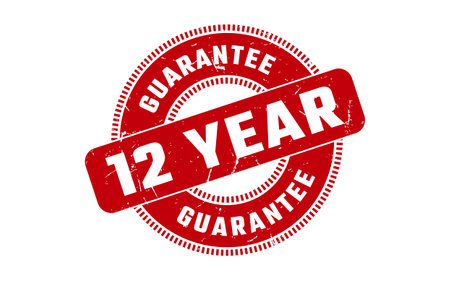 12 Year Guarantee Rubber Stampのイラスト素材