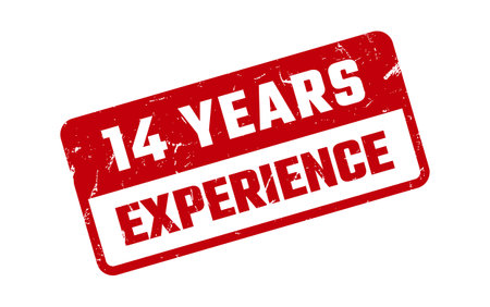 14 Years Experience Rubber Stampのイラスト素材