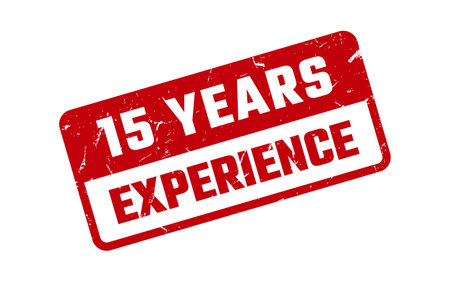 15 Years Experience Rubber Stampのイラスト素材