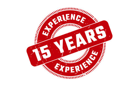 15 Years Experience Rubber Stampのイラスト素材