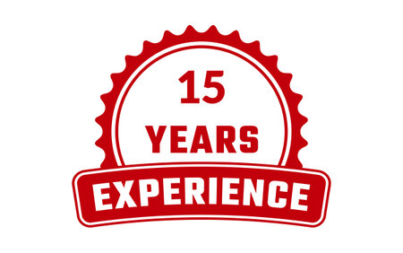 15 Years Experience Rubber Stampのイラスト素材