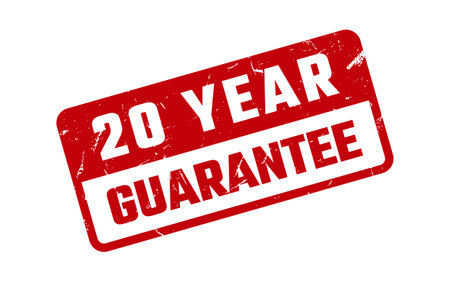 20 Year Guarantee Rubber Stampのイラスト素材