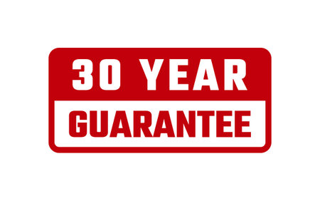 30 Year Guarantee Rubber Stampのイラスト素材