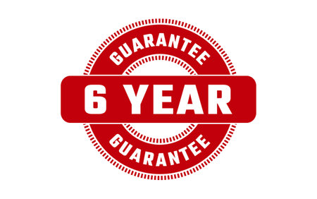 6 Year Guarantee Rubber Stampのイラスト素材