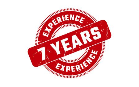 7 Years Experience Rubber Stampのイラスト素材