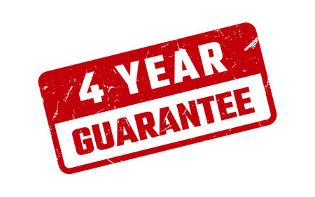 4 Year Guarantee Rubber Stampのイラスト素材