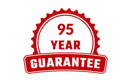 95 Year Guarantee Rubber Stampのイラスト素材