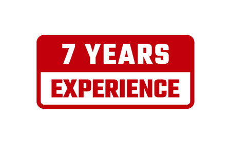 7 Years Experience Rubber Stampのイラスト素材