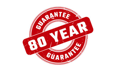 80 Year Guarantee Rubber Stampのイラスト素材