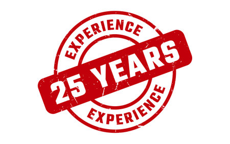 25 Years Experience Rubber Stampのイラスト素材