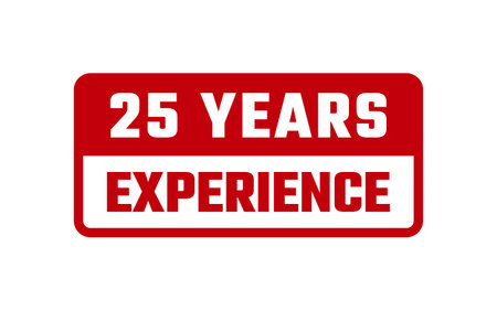 25 Years Experience Rubber Stampのイラスト素材