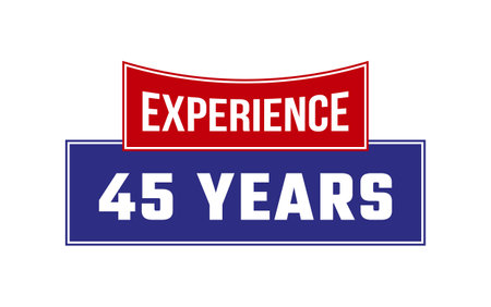 45 Years Experience Seal Vectorのイラスト素材