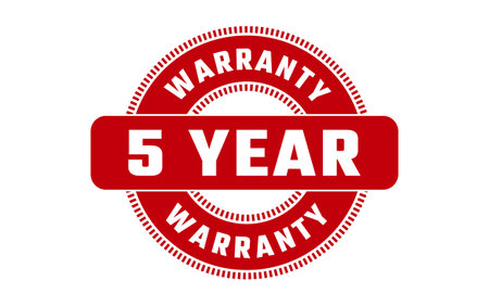 5 Year Warranty Rubber Stampのイラスト素材