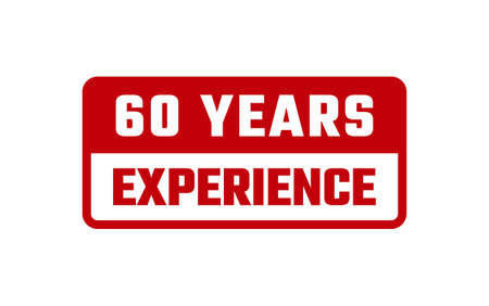 60 Years Experience Rubber Stampのイラスト素材