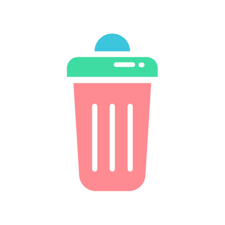 Flat Bin Icon Symbol Vector Illustrationのイラスト素材