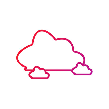 Cloud Gradient Icon Vector Illustrationのイラスト素材