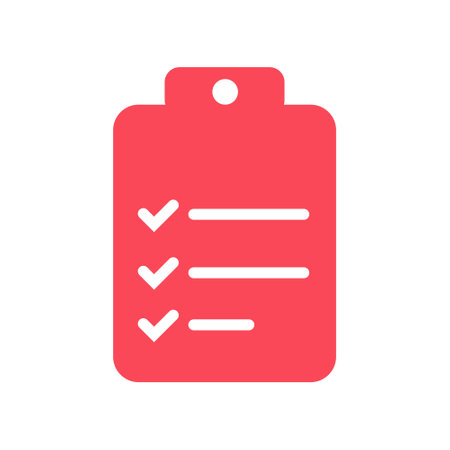 Flat Clipboard Icon Symbol Vector Illustrationのイラスト素材