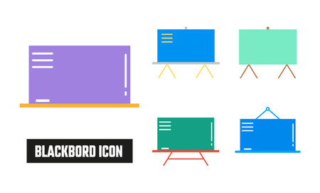 Flat Blackbord Icon Symbol Vector Illustrationのイラスト素材